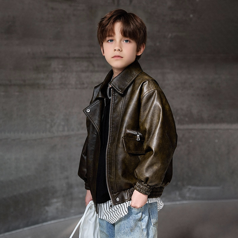 Streetwear Brand With A Logo - Jongens donkergroene waterdichte winddichte jas 2-12Y