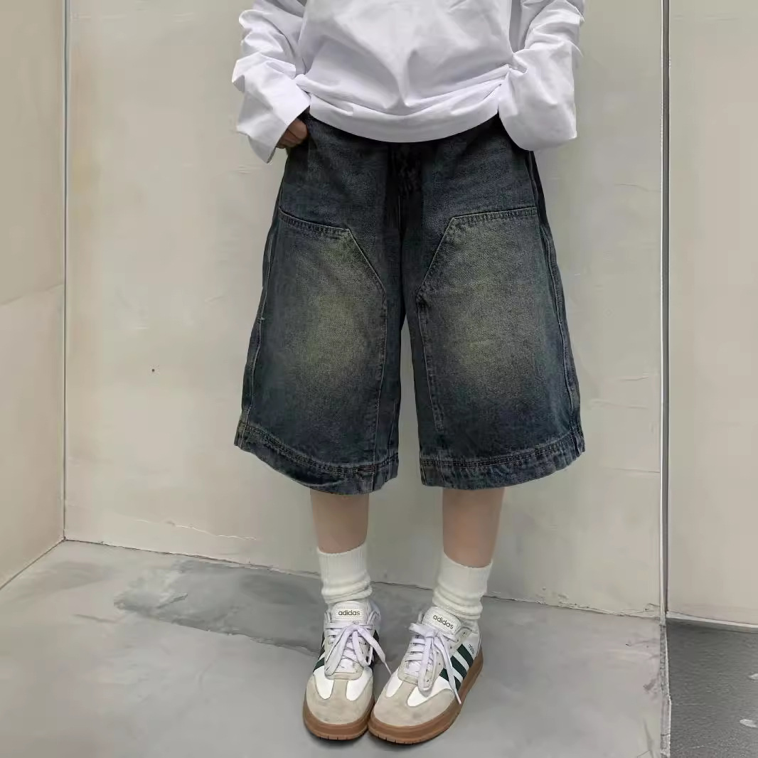 Streetwear Brand Shorts - Vrouwen Y2K Vintage Baggy Jean Shorts