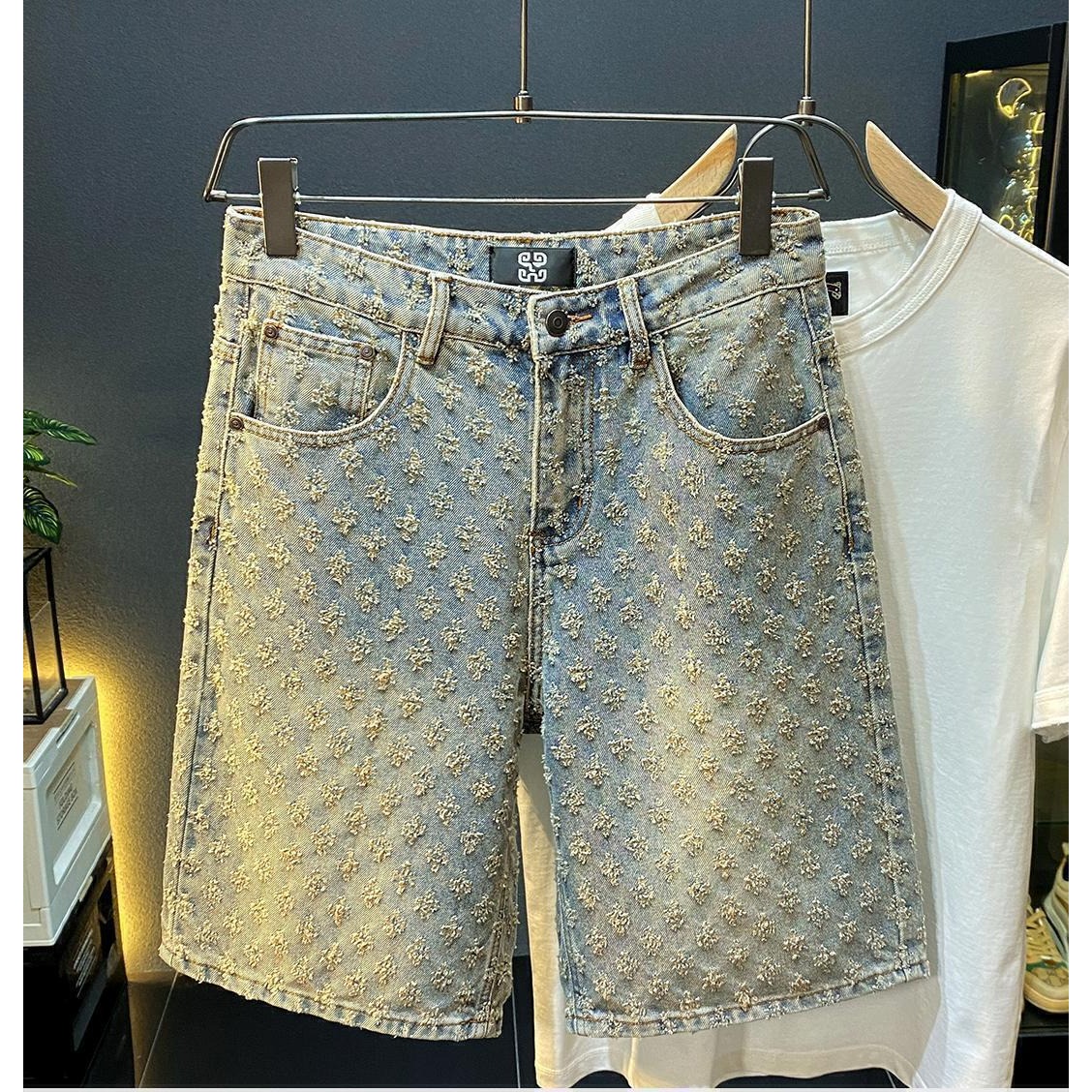 Streetwear Brand Shorts - Zomer High Street Denim Shorts Heren