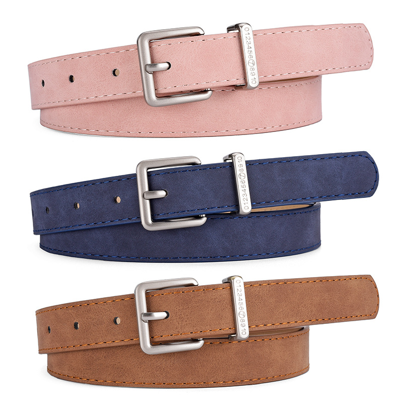 Corteiz Cargo Pant - Damesriem Mode Pin-gesp Dunne riem Echte