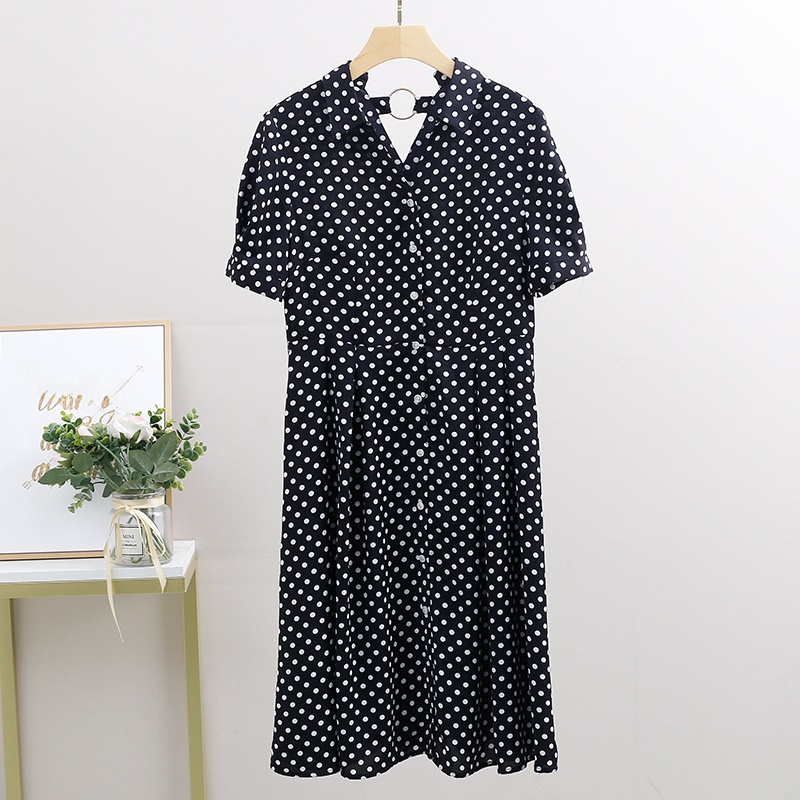 Streetwear Brand Of The Year - V-hals Polka Dot A-lijnjurk Dames Zomermode