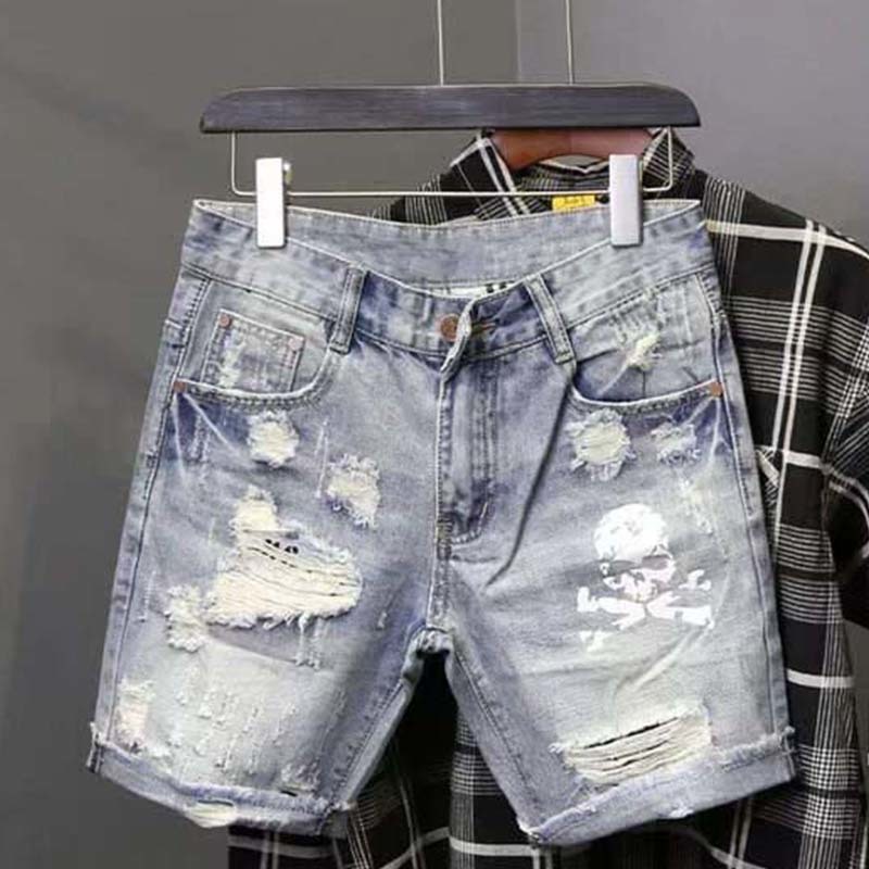 Streetwear Brand Shorts - Zomer Heren Versleten Kraal Gat Bedelaar