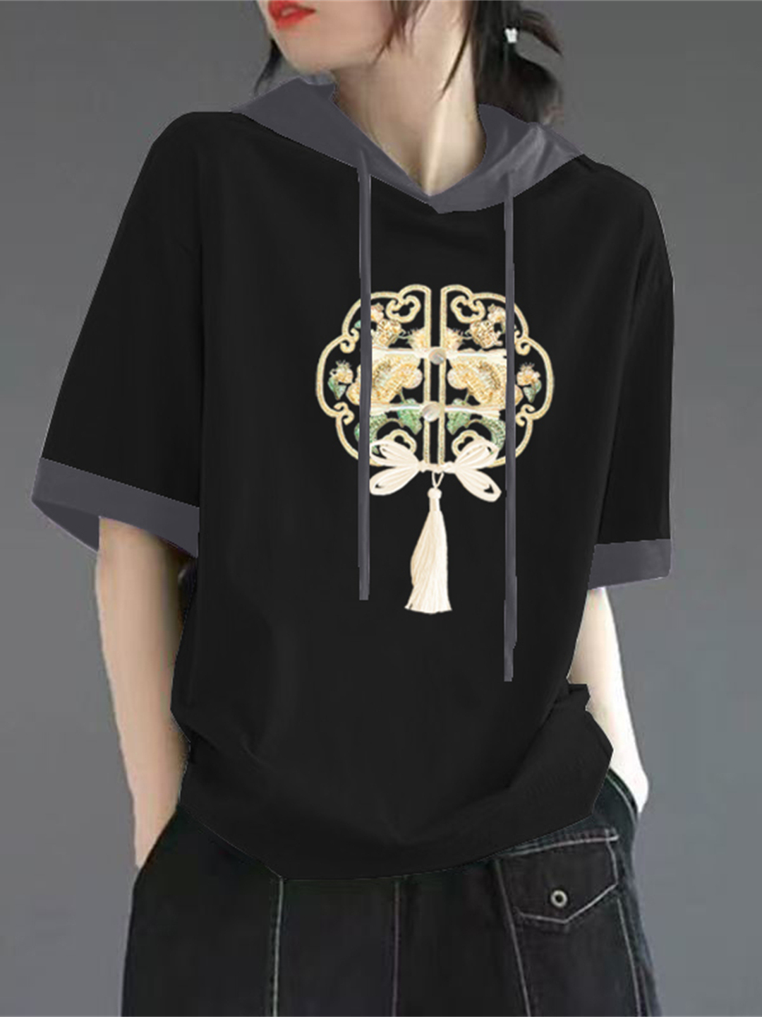 Rood puur katoenen T-shirt met - Streetwear High End Brand recensie en prijs