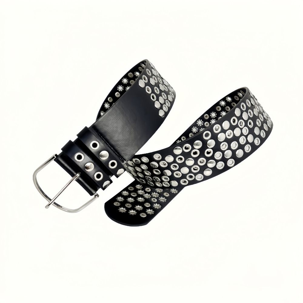 Punk Hollow Eyelet Rivet Belt  - Streetwear Brand Belts recensie en prijs