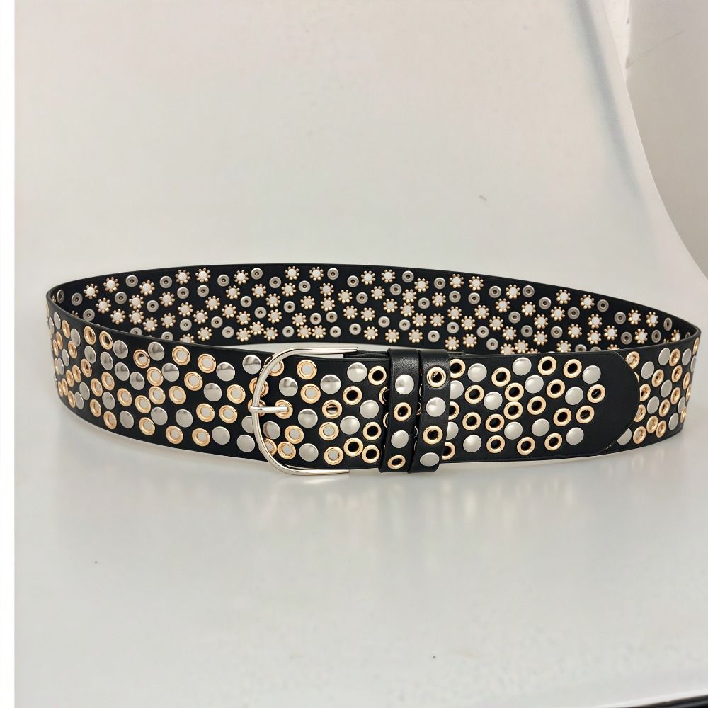 Punk Hollow Eyelet Rivet Belt  - Streetwear Brand Belts recensie en prijs
