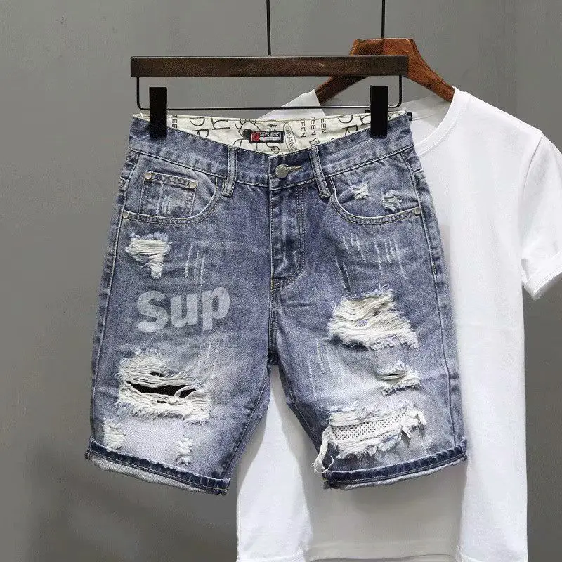 Heren Korte Jeans Broek Zwart  - Streetwear Brand Shorts recensie en prijs