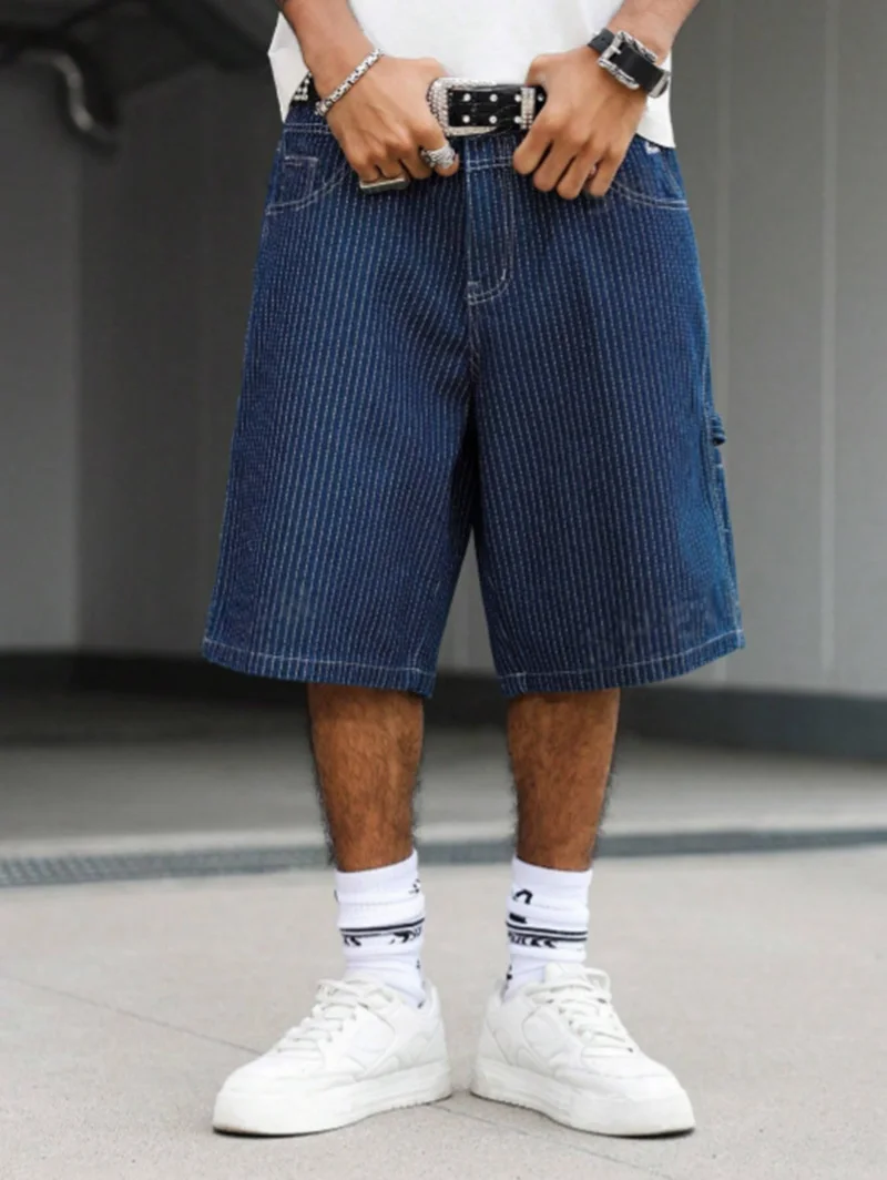 Vintage Hickory Stripe Baggy D - Streetwear Brand Shorts recensie en prijs